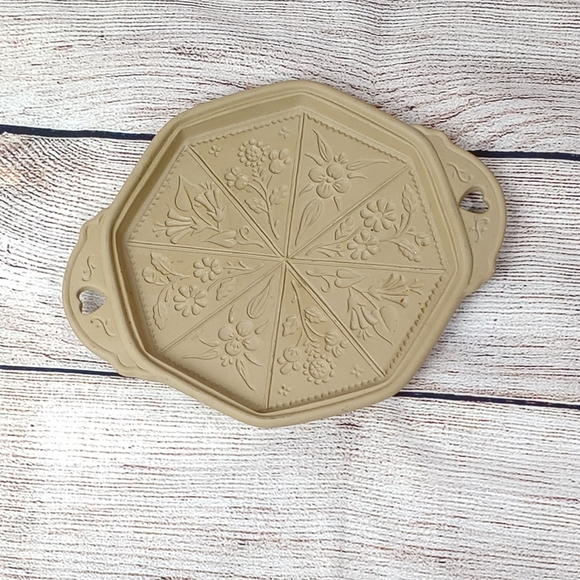 Vintage Brown Bag Cookie Art Mold Floral 8" - Picture 1 of 7